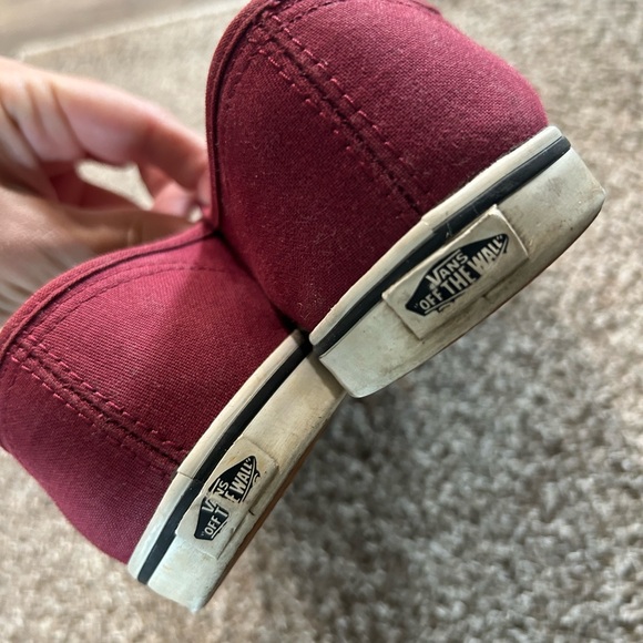 ‼️SOLD‼️Burgundy Vans Shoes women’s 8 men’s 6.5 - Picture 3 of 5